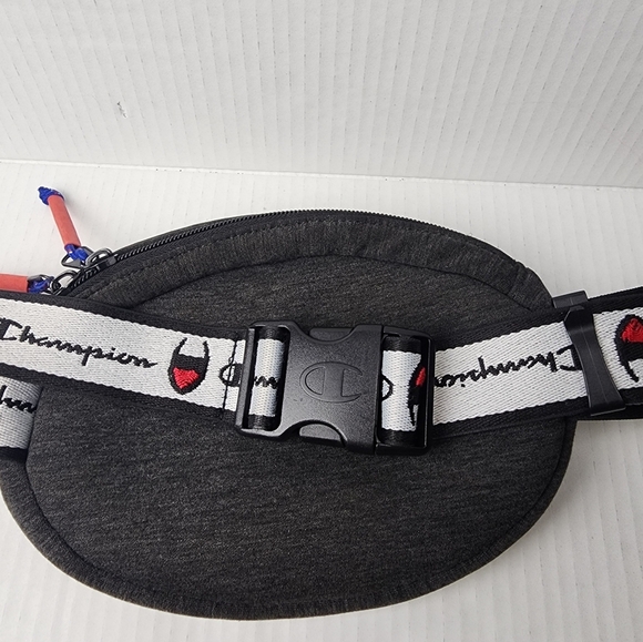 Champion Fanny Pack Gray with Red and Blue Carpeted Logo Unisex - Picture 3 of 12